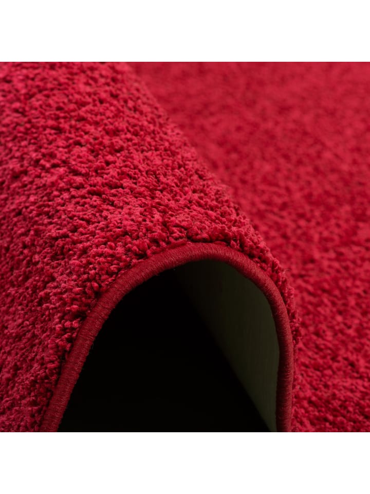Snapstyle Hochflor Velours Teppich Läufer Mona in Rot günstig kaufen