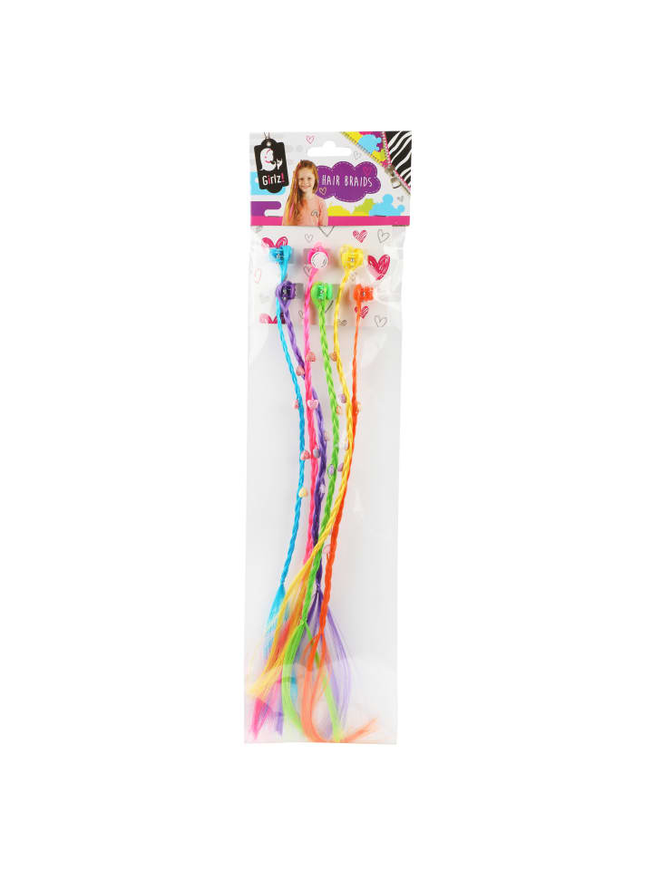 Toi-Toys Glamour & Shine - 6 bunte Haarsträhnen Clip-on in bunt günstig kaufen onesize
