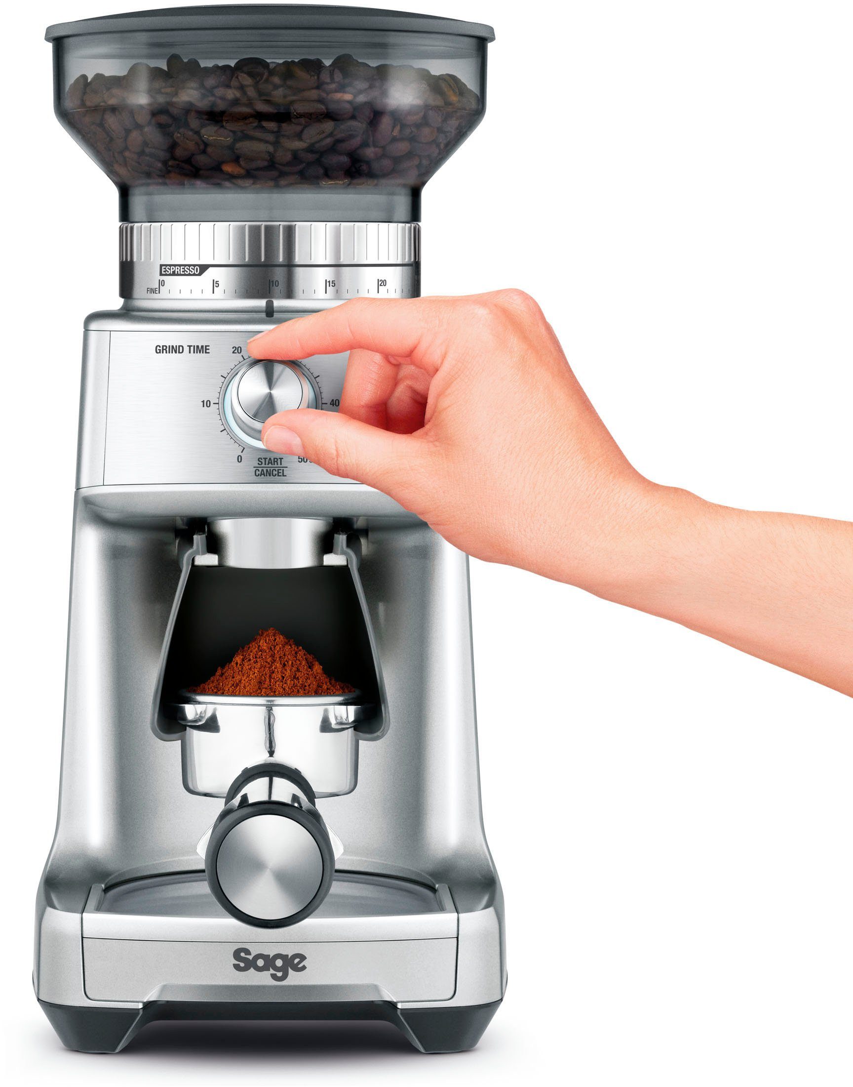 Sage Kaffeemühle the Dose Control Pro SCG600SIL, 240 W, Kegelmahlwerk, 350 g Bohnenbehälter