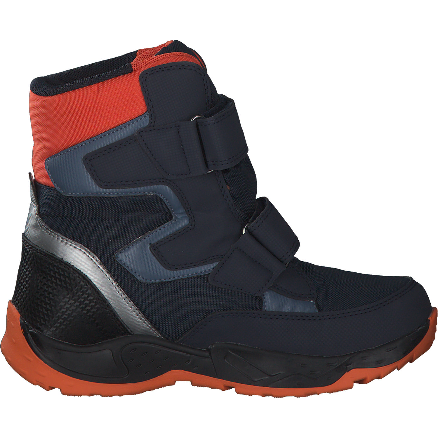 Geox J26FSB, Stiefeletten (Kinder), Kinder, NAVY/ORANGE