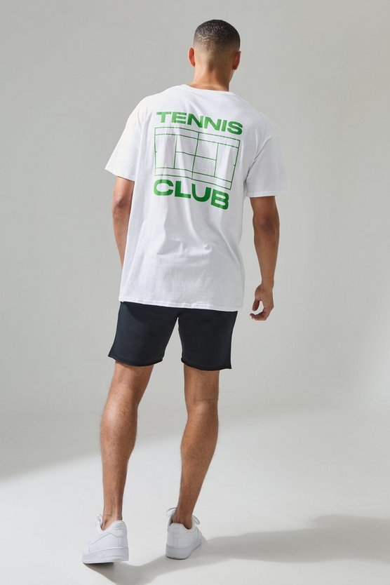 Man Active Oversize T-Shirt mit Tennis Club Print