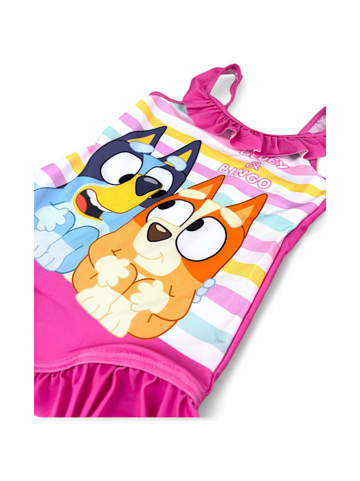 Bluey Badeanzug Bluey & Bingo mit Rüschen in Pink günstig kaufen