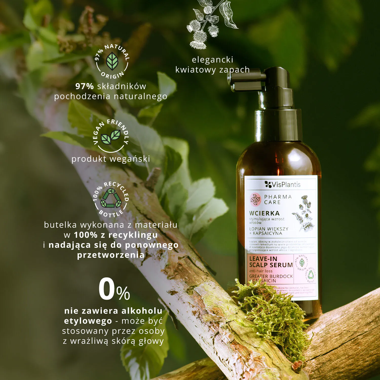 Vis Plantis Pharma Care losion za stimulaciju rasta kose s čičkom i kapsaicinom