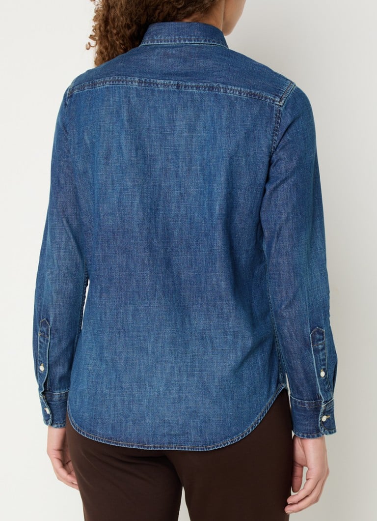 Μπλούζα Ralph Lauren με σχέδιο chambray και κέντημα λογότυπου