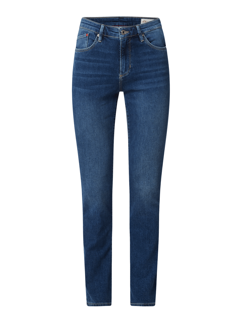 Slim Fit Jeans mit Stretch-Anteil Modell 'Betsy' in blau