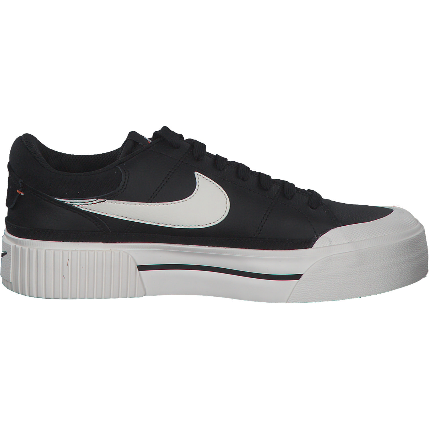 Nike Court Legacy Lift DM7590, Schnürschuhe, Damen, black/wail white/team orange