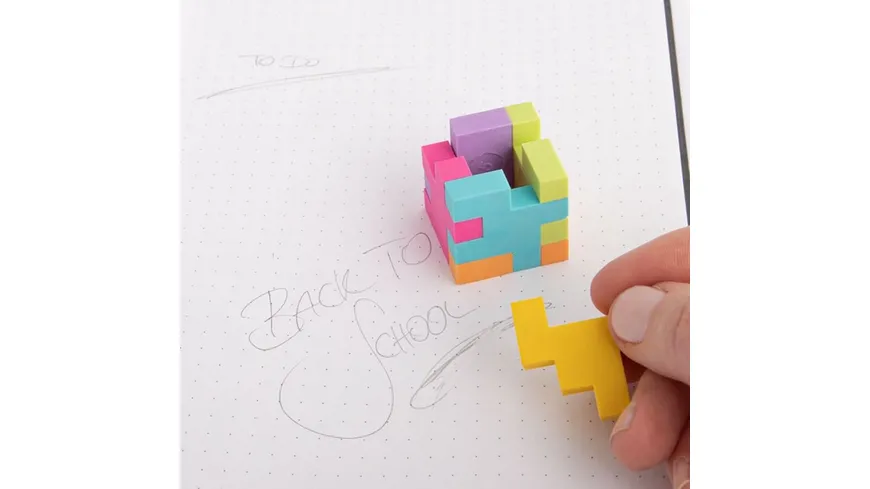 TRENDHAUS Radierer-Set Alles für die Schule-Puzzle sortiert