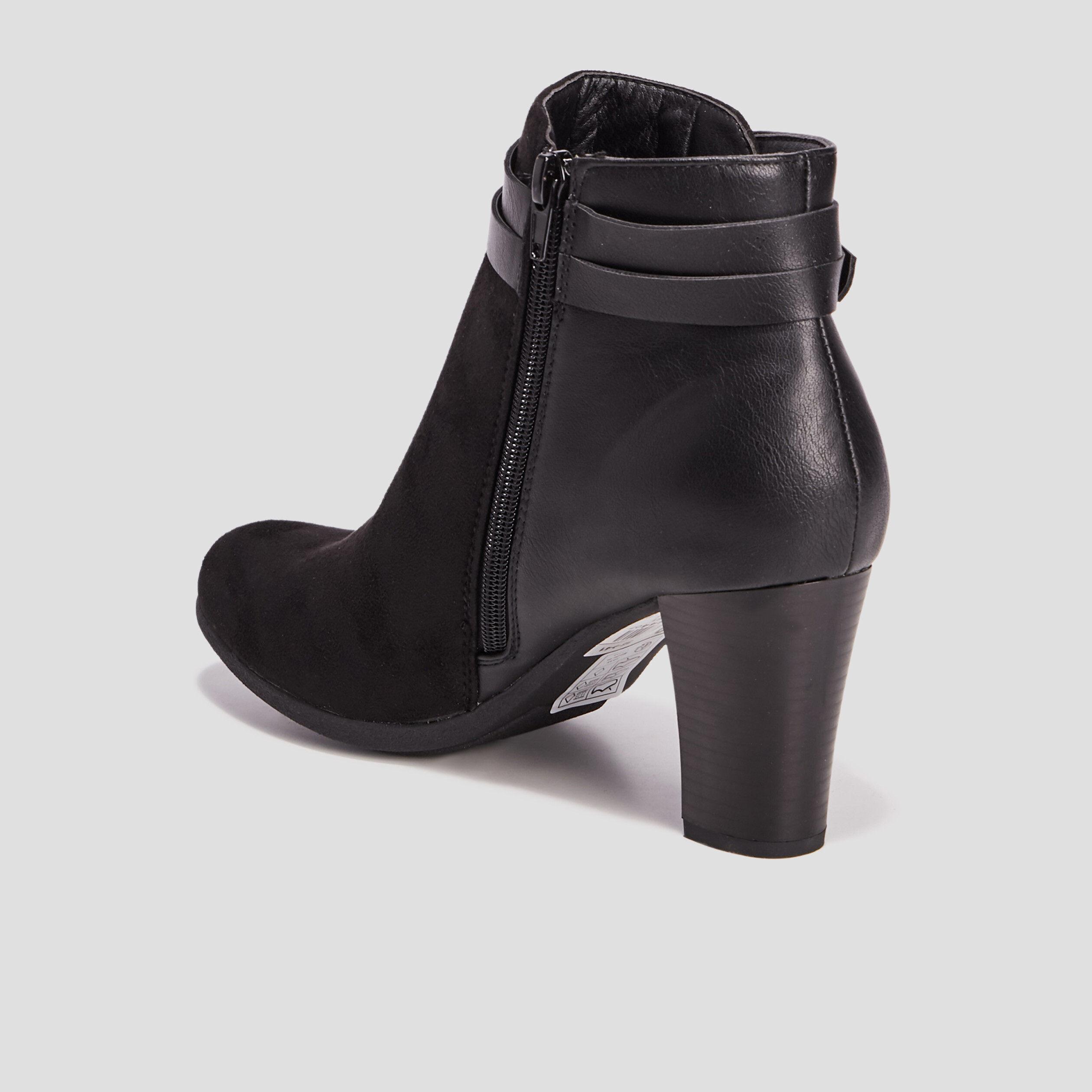 Bottines avec brides noir femme | La Halle