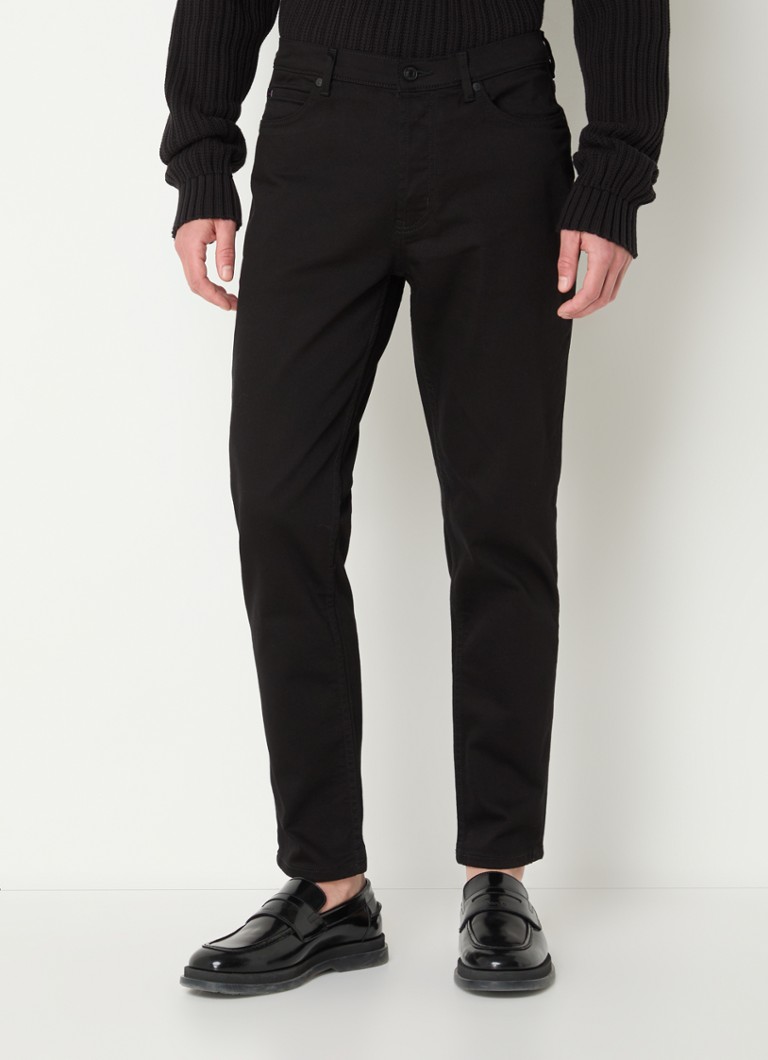Pantaloni scurți slim fit din denim HUGO BOSS, decolorați