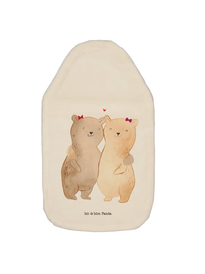 Mr. & Mrs. Panda Wärmflasche Bären Schwestern ohne Spruch in Weiß günstig kaufen onesize