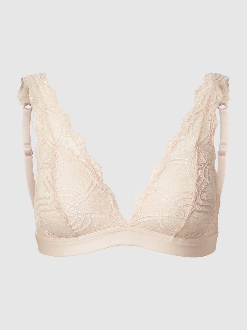BH mit Stretch-Anteil und Spitzenbesatz Modell 'Poetry Fame' in beige