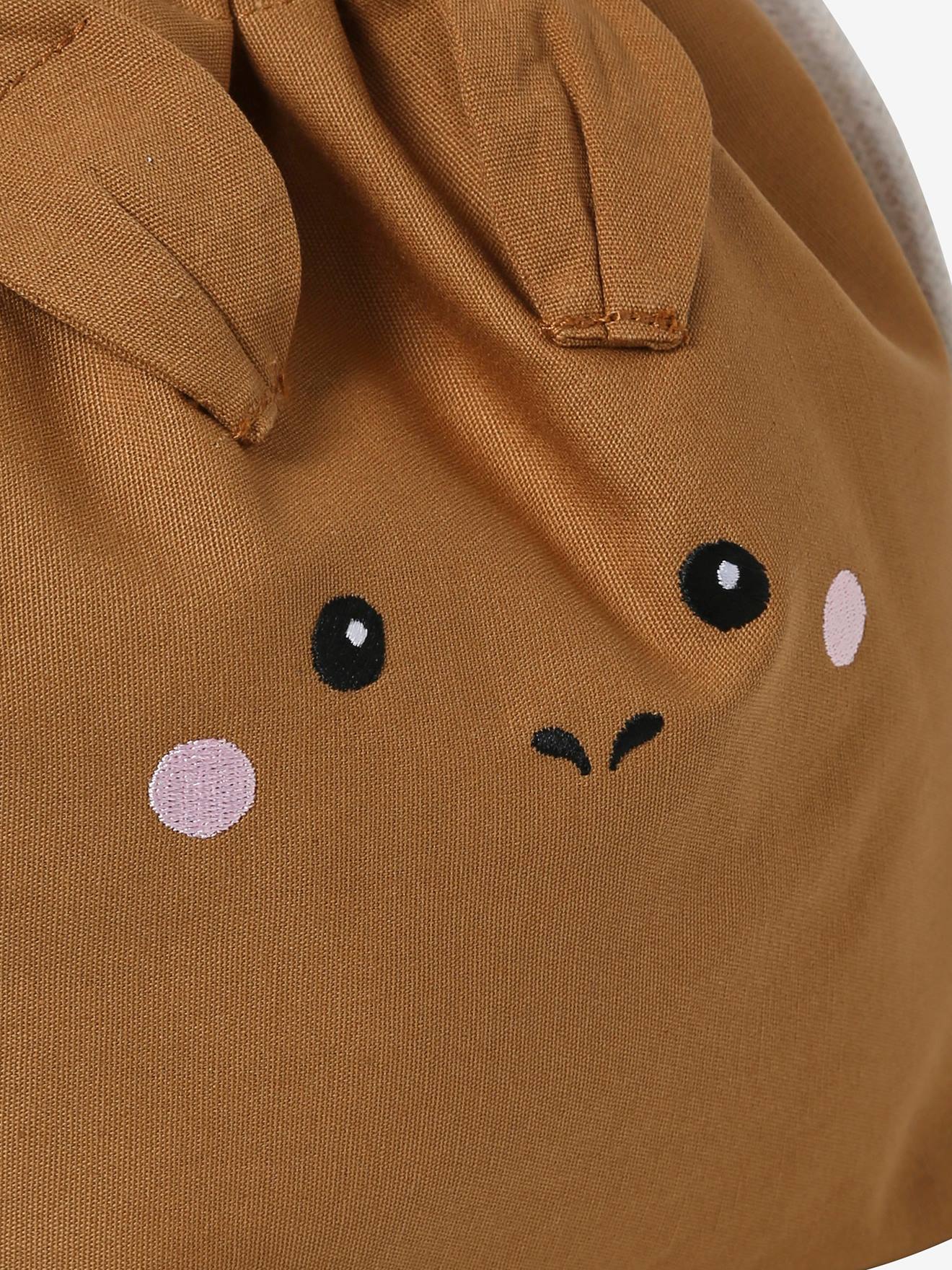 Pochon de rangement pour sac à langer en gaze de coton singe