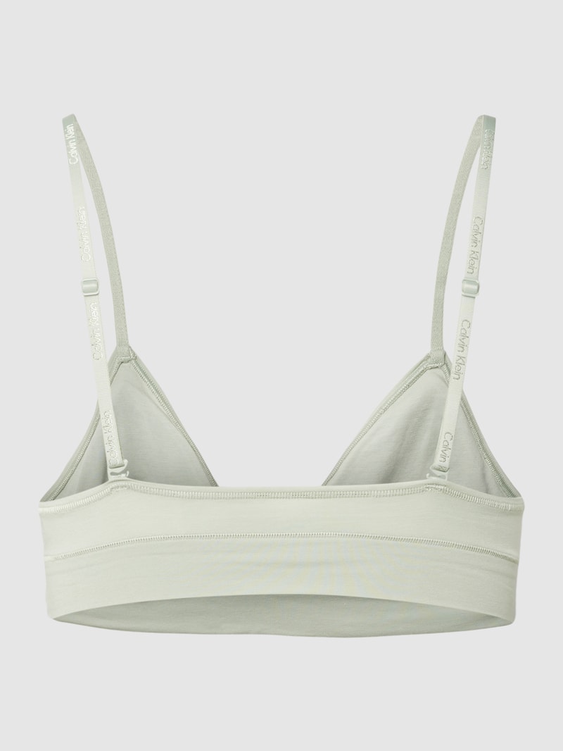 Bralette mit Label-Print in hellgrau