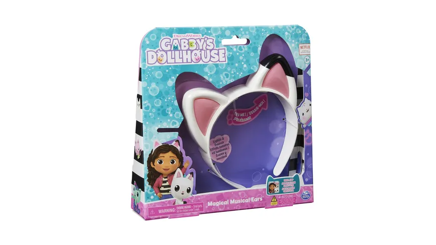 Gabby‘s Dollhouse, Magical Musical Cat Ears, Haarreif mit Katzenohren, mit Licht, Geräuscheffekten und Musik