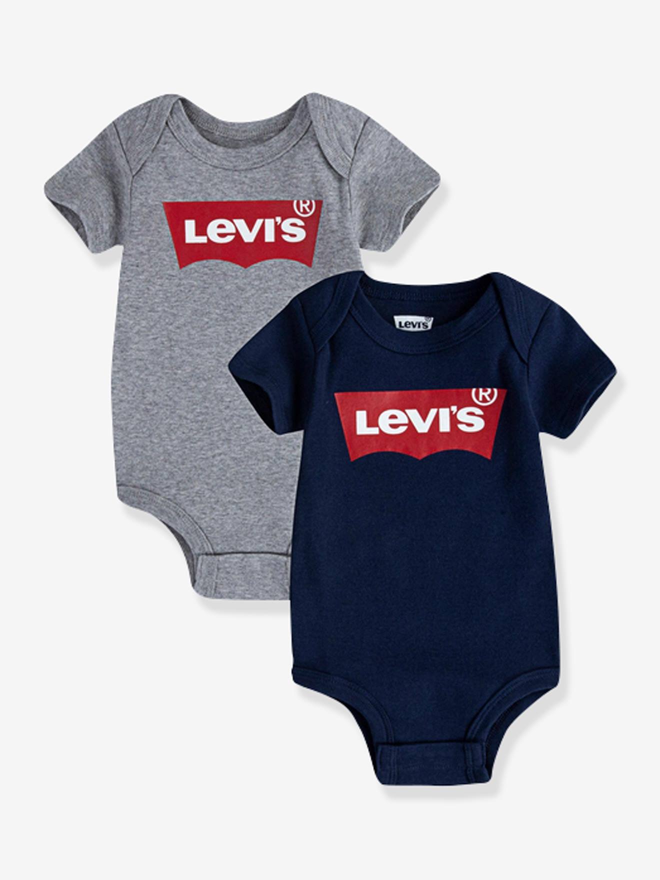 Lot de 2 bodies bébé Batwin de Levi's® gris