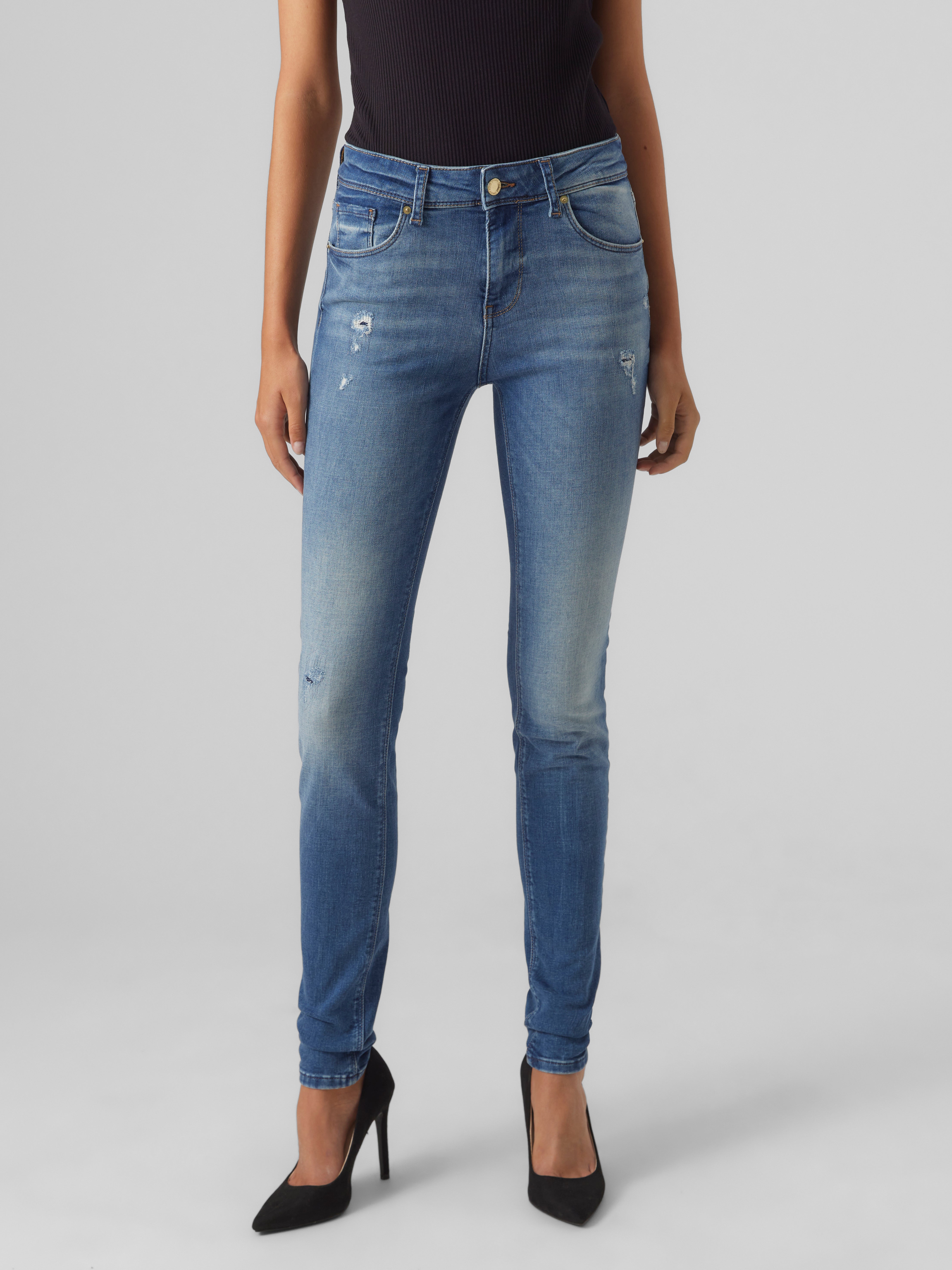 VMLUX Mid Rise Slim Fit Jeans
