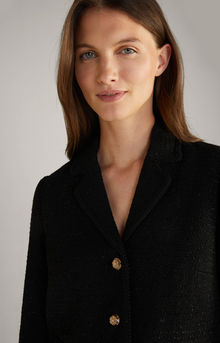 Tweed-Blazer in Schwarz
