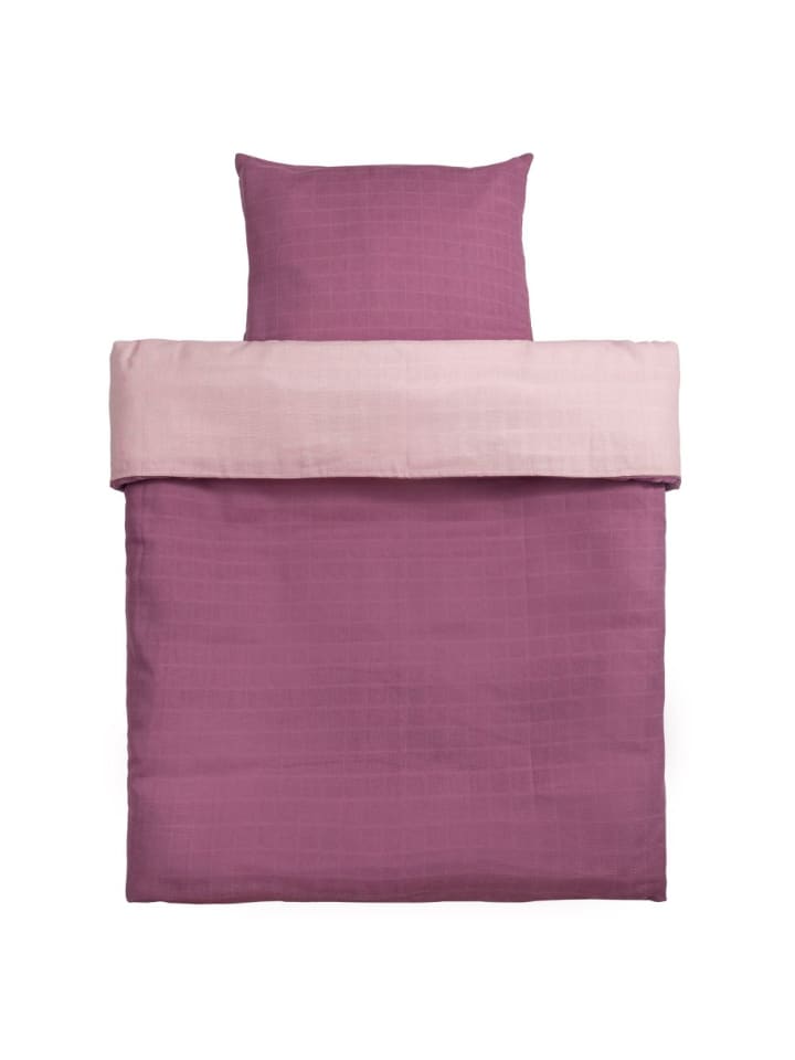 Makian Wende-Bettwäsche Mull 80 x 80 / 35 x 40 cm - Orchidee in rosa,lila günstig kaufen onesize