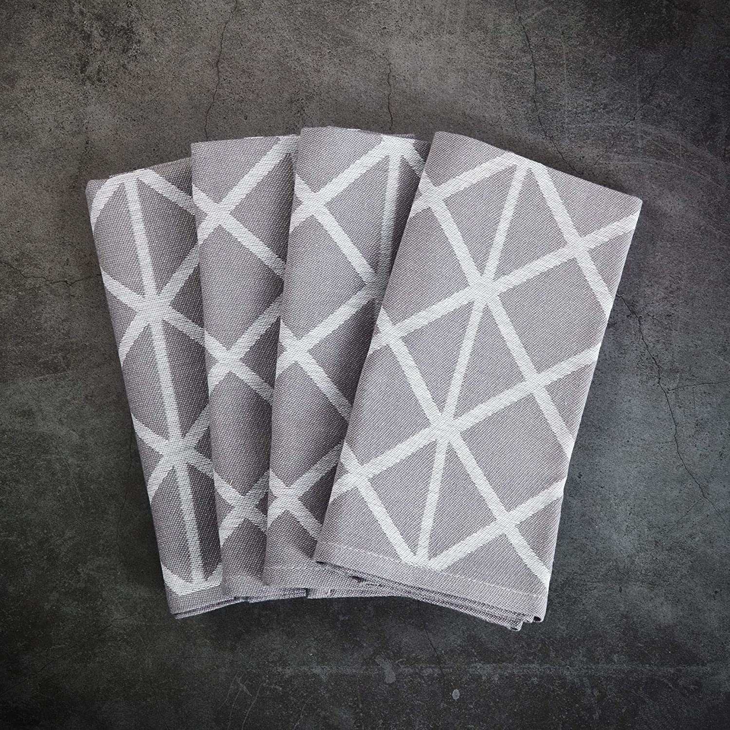 søstre & brødre Geschirrtuch 2er Set Geschirrtücher Küchentücher im modernen Elements-Design, MADE IN EUROPE, 100% Baumwolle - Jacquard, 50 x 70 cm, (2)