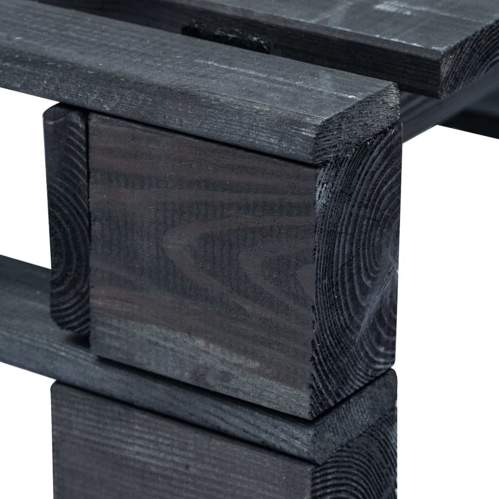 möbelando Gartenlounge-Hocker Astrid (LxBxH: 60x60x25 cm), aus Kiefer in Schwarz
