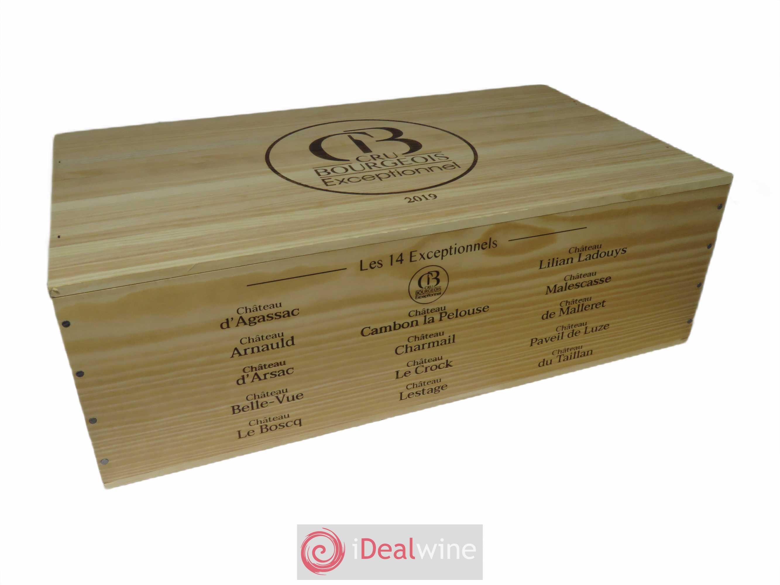Caisse panachée Les 14 Crus Bourgeois Exceptionnels  2019 - Lot de 14 Bouteilles