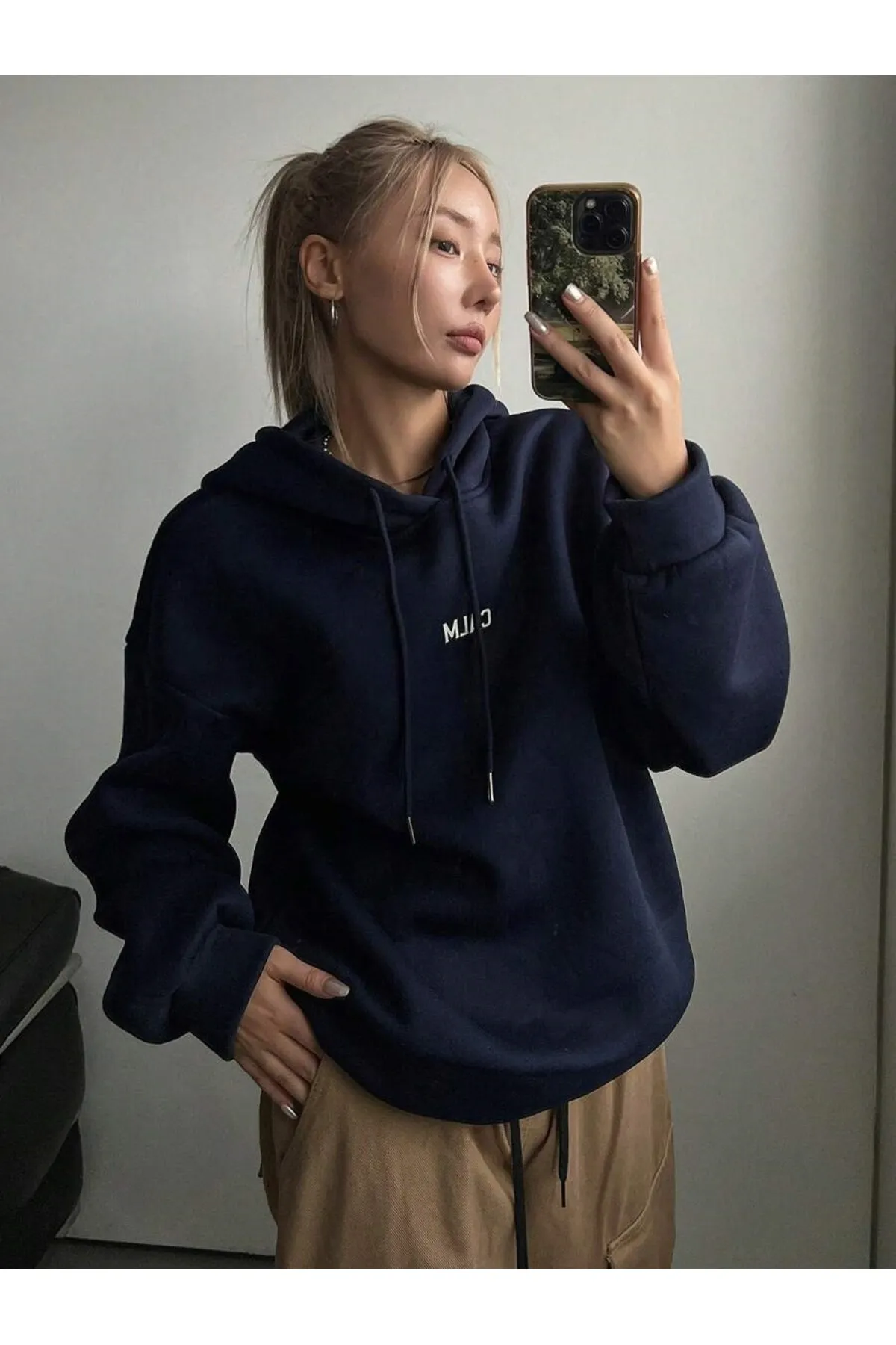 MOONBULL  Sweatshirt - Dunkelblau - Regular Fit