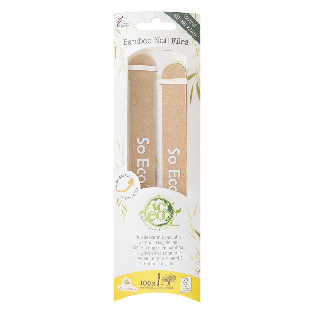 so eco Set de 2 limes à ongles en bambou Limes à ongles