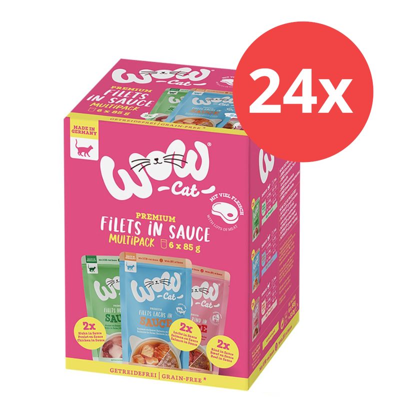 Sparpaket WOW Cat Filets in Sauce 24 x 85 g