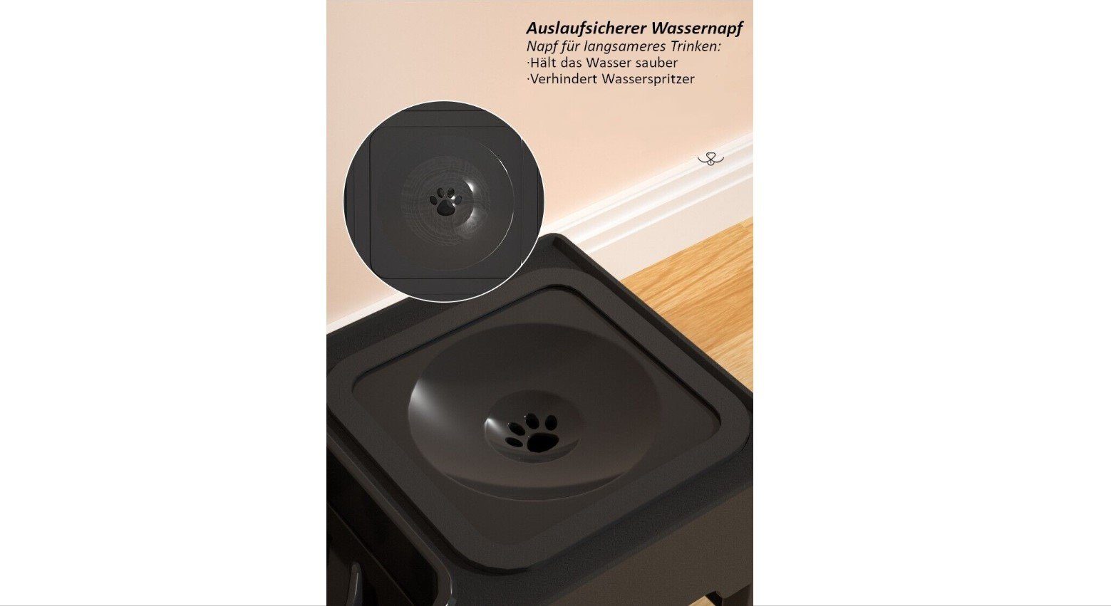 U.Uberlux Futternapf 2-in-1 Futternapf Wassernapf Hundenapf erhöht höhenverstellbar
