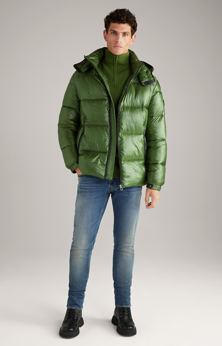 Steppjacke Ambro mit Kapuze in Hellgrün