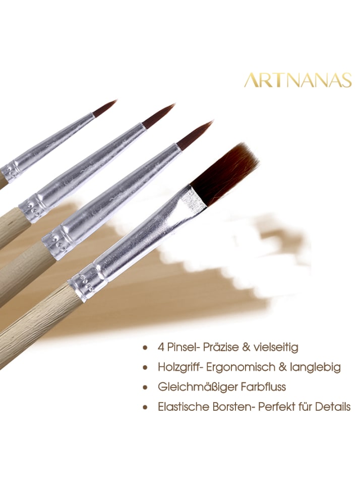 ARTNANAS Mini Malen nach Zahlen 4er/6er Set-