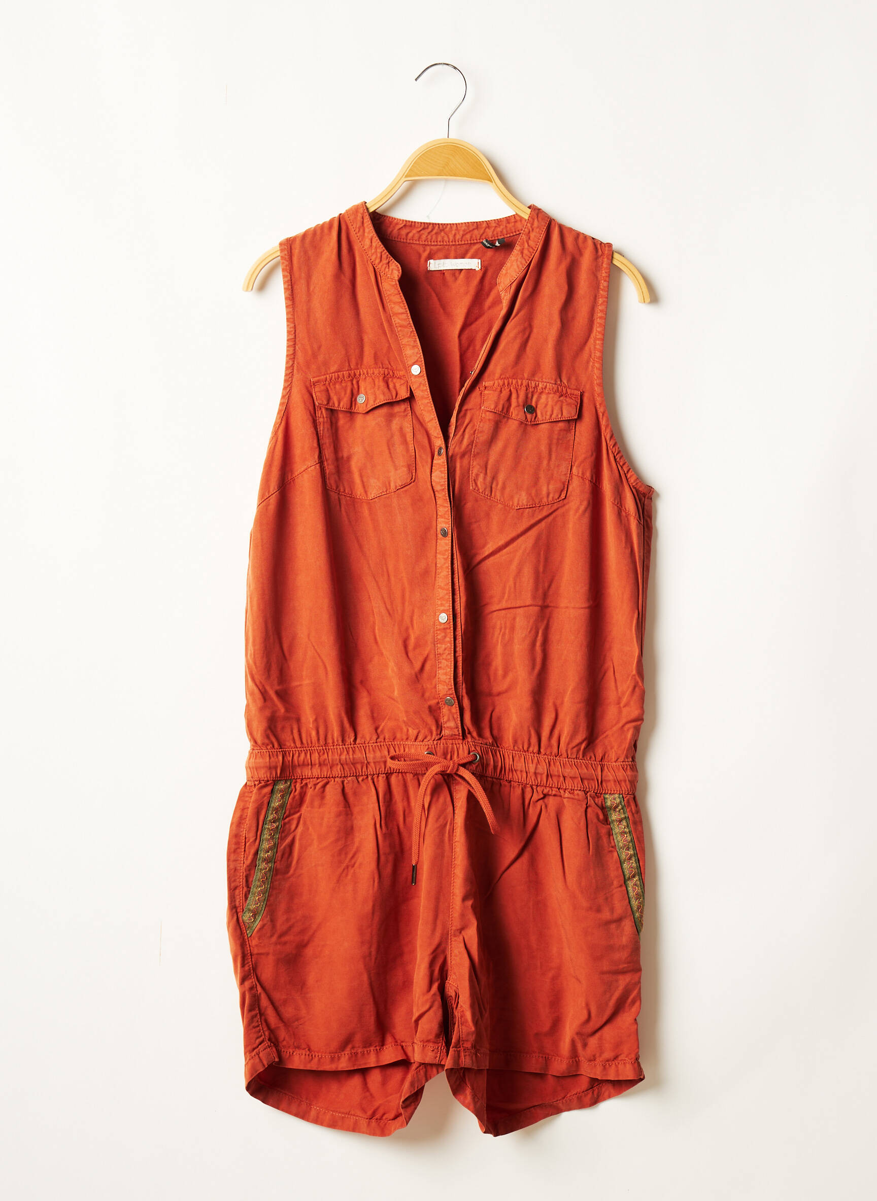 Les P Tites Bombes Combi Shorts Femme couleur orange