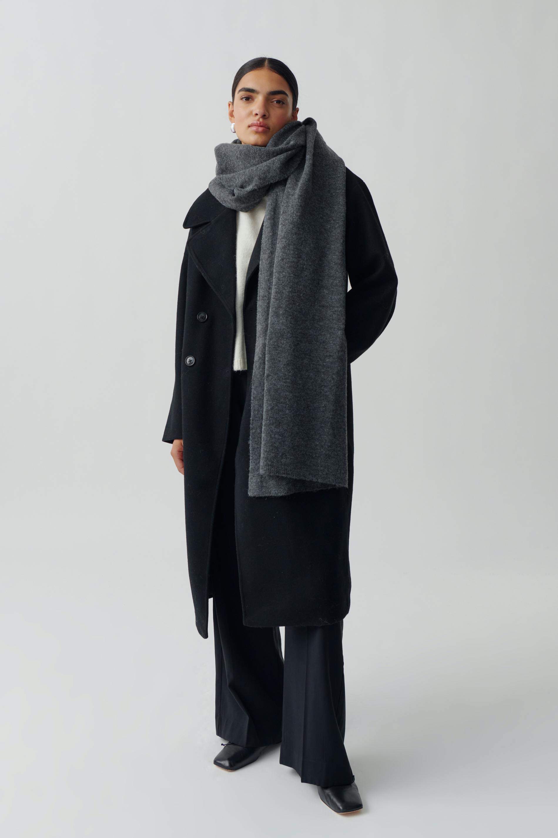 Soft knitted scarf