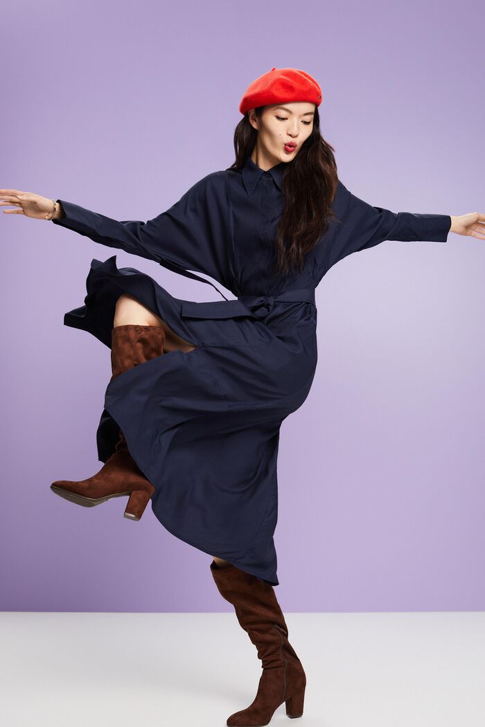 Midi-Hemdblusenkleid, LENZING™ ECOVERO™