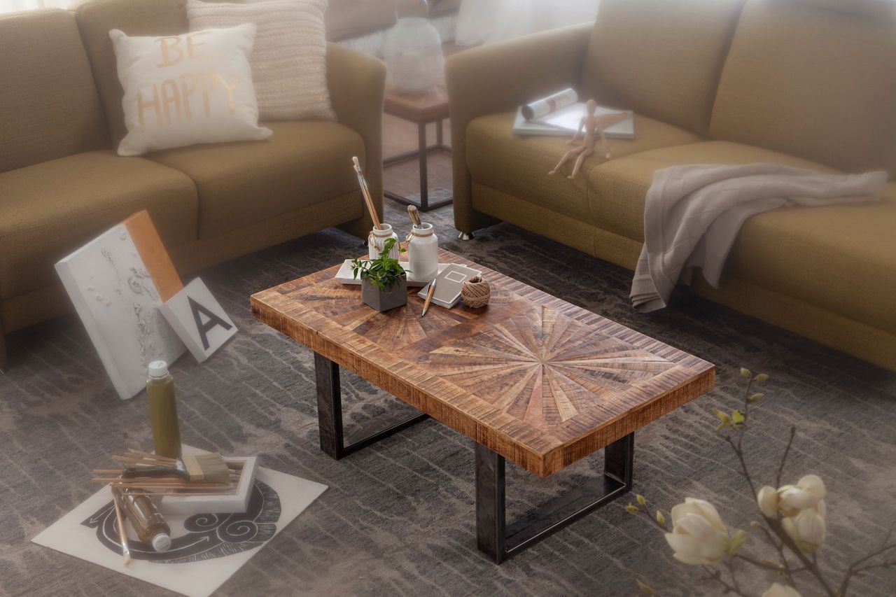 Wohnling Couchtisch 105 x 55 x 40 cm Braun