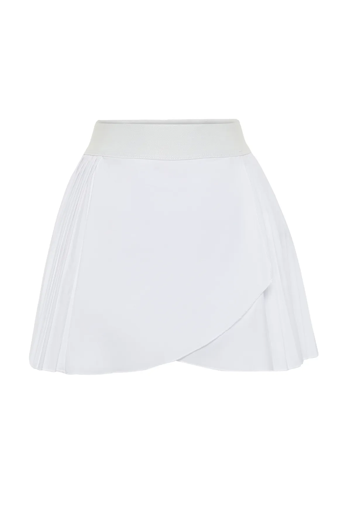 Trendyol Collection  Hochwertige, weiße, mikroplissierte, 2-lagige Innenshorts mit Tasche, Tennis-Strick-Sport-Shorts-Rock THMSS24SR00004