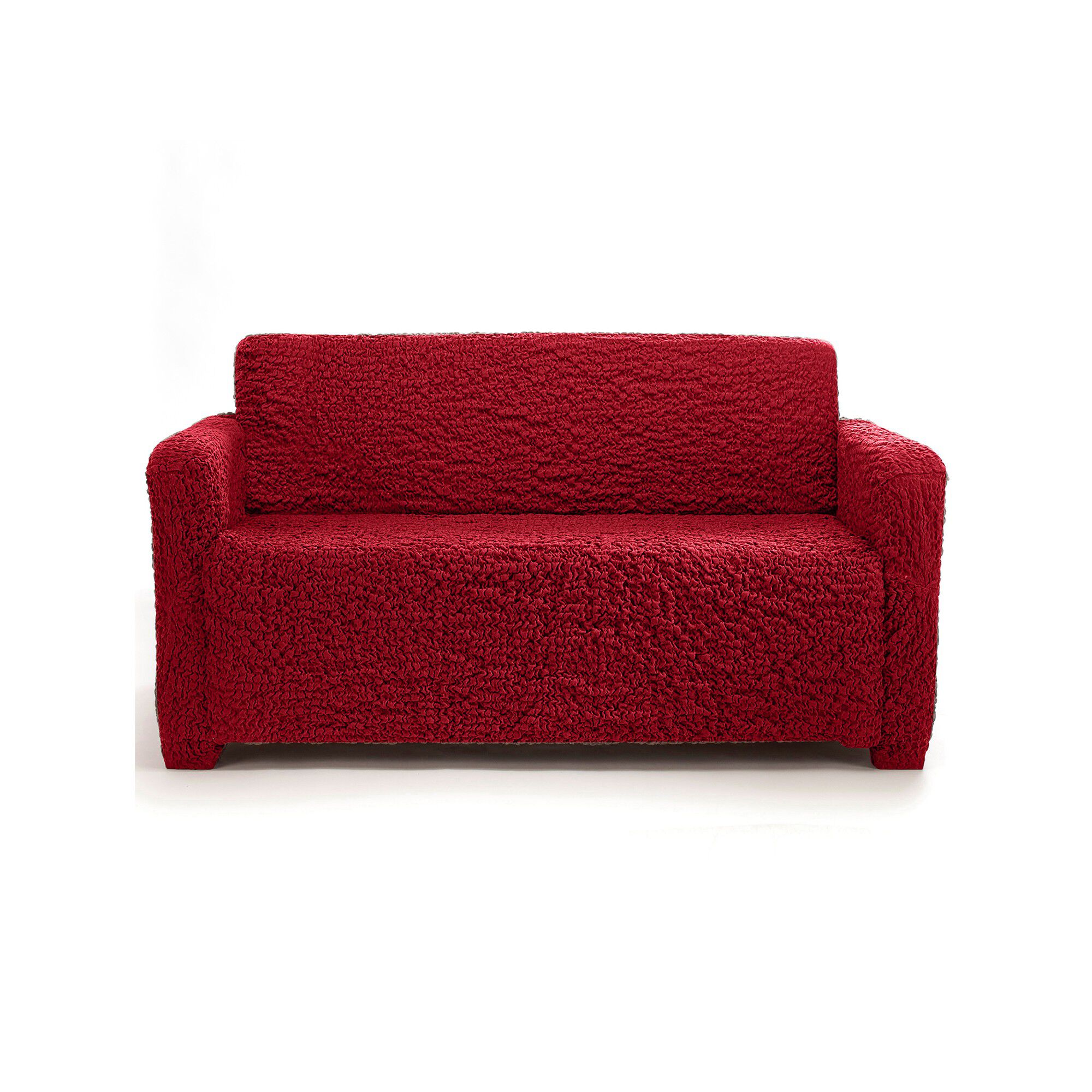 Housse gaufrée bi-extensible canapé fauteuil accoudoirs