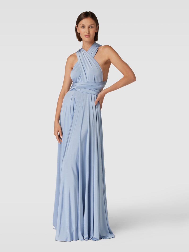 Abendkleid mit Stretch-Anteil in himmelblau