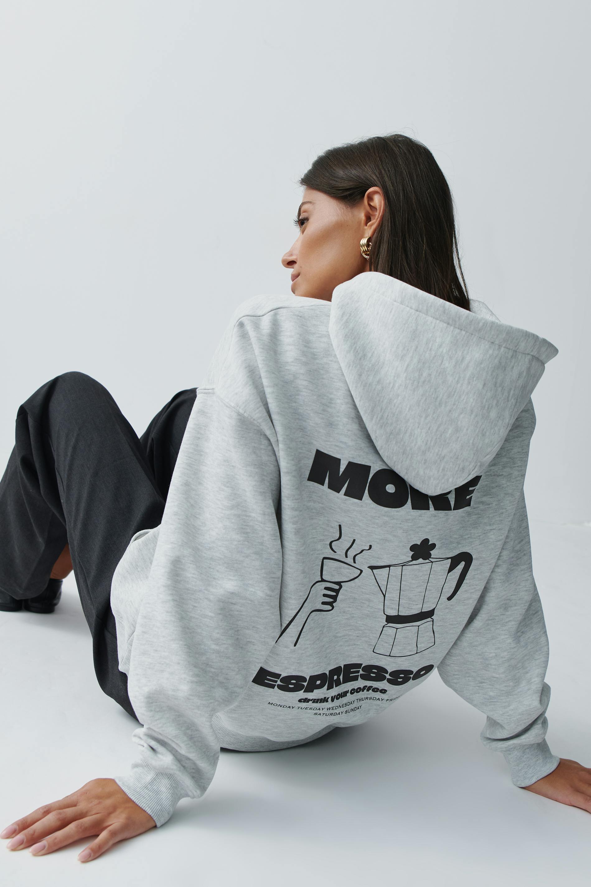 Oversized print hoodie