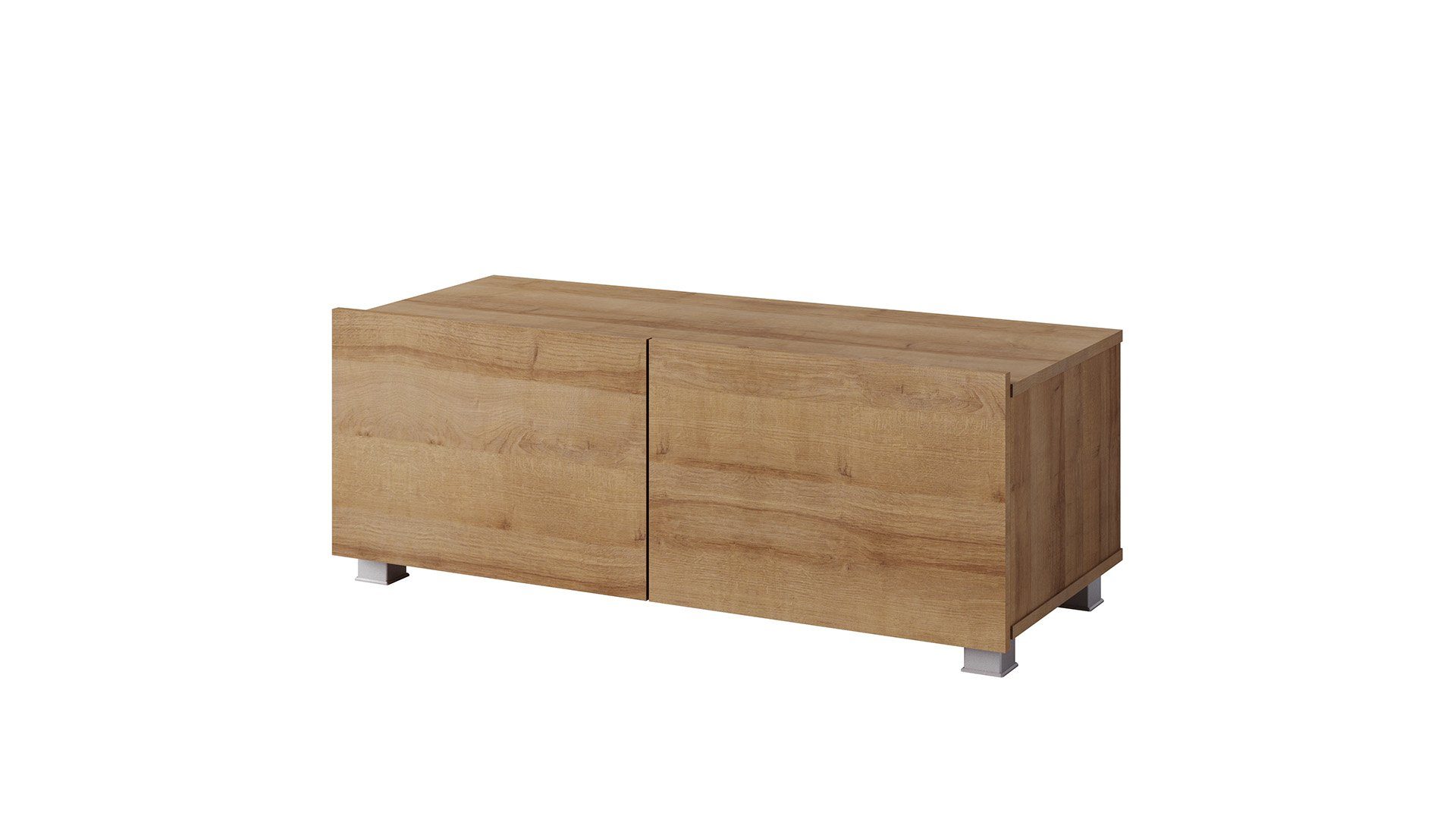 Stylefy Wohnwand Bietula, (Set (3-St), Wohnzimmer-Set), bestehend aus 1xWandboard, 1xLowboard und 1xKommode, wahlweise mit LED-Beleuchtung, variabel hängbar