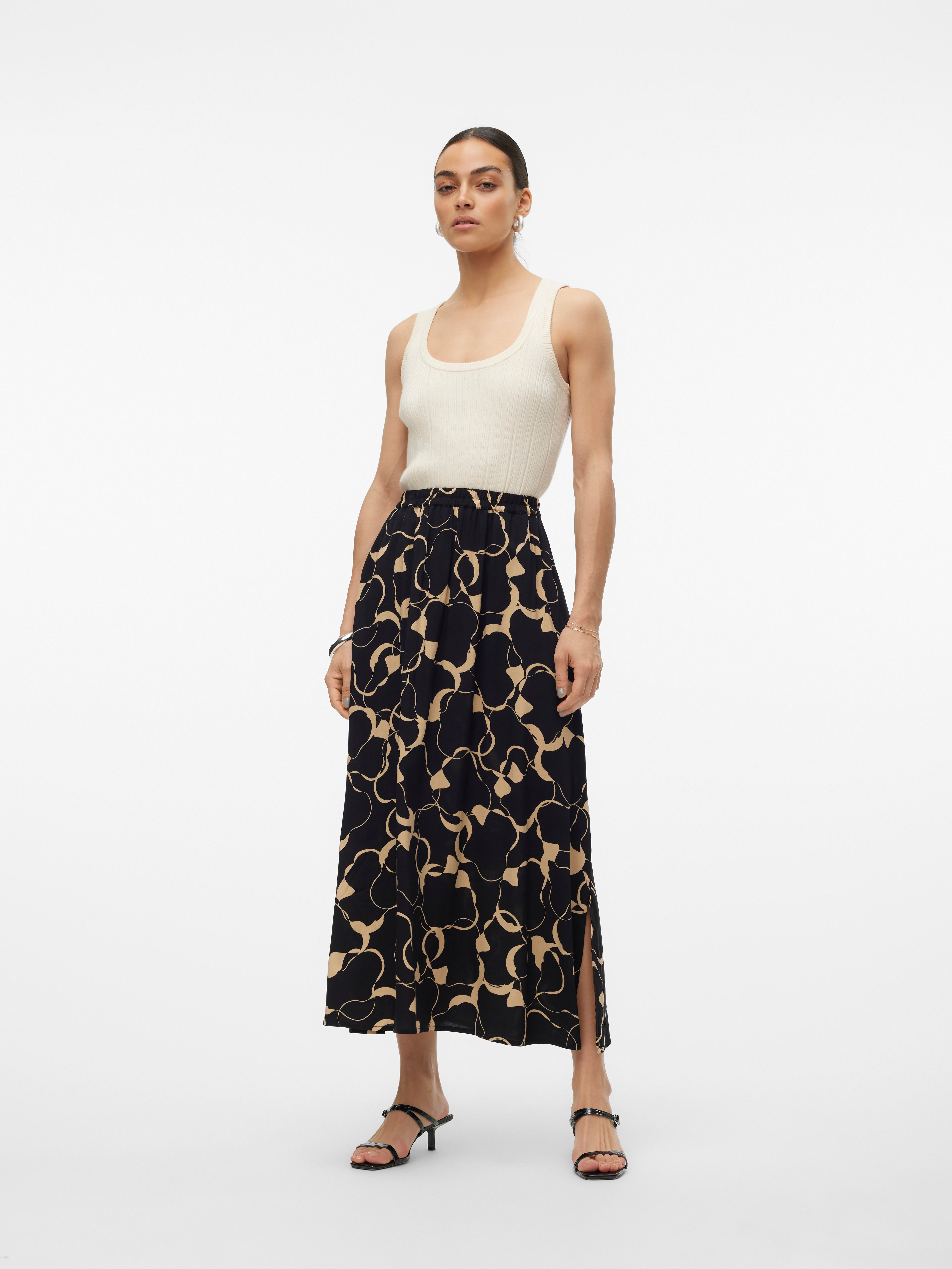VMEASY Hohe Taille Langer Rock