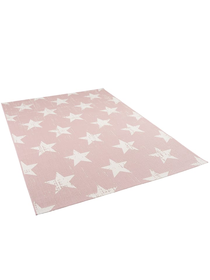 Pergamon In- und Outdoor Teppich Carpetto Sterne in Rosa günstig kaufen