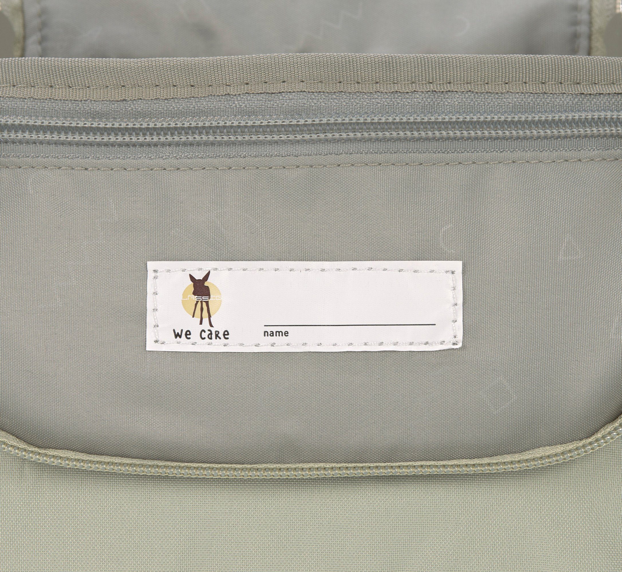 LÄSSIG Kulturbeutel Happy Prints, Mini Washbag, Light Olive