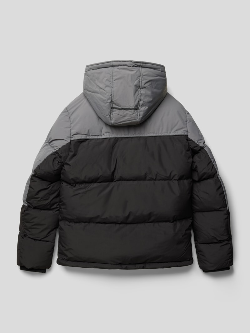 Steppjacke mit Kapuze in hellgrau