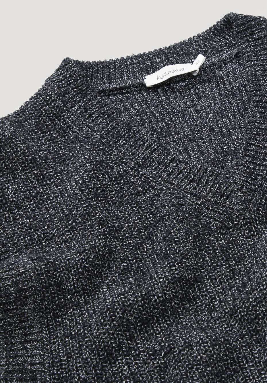 V-Neck-Pullunder aus Bio-Baumwolle mit Leinen