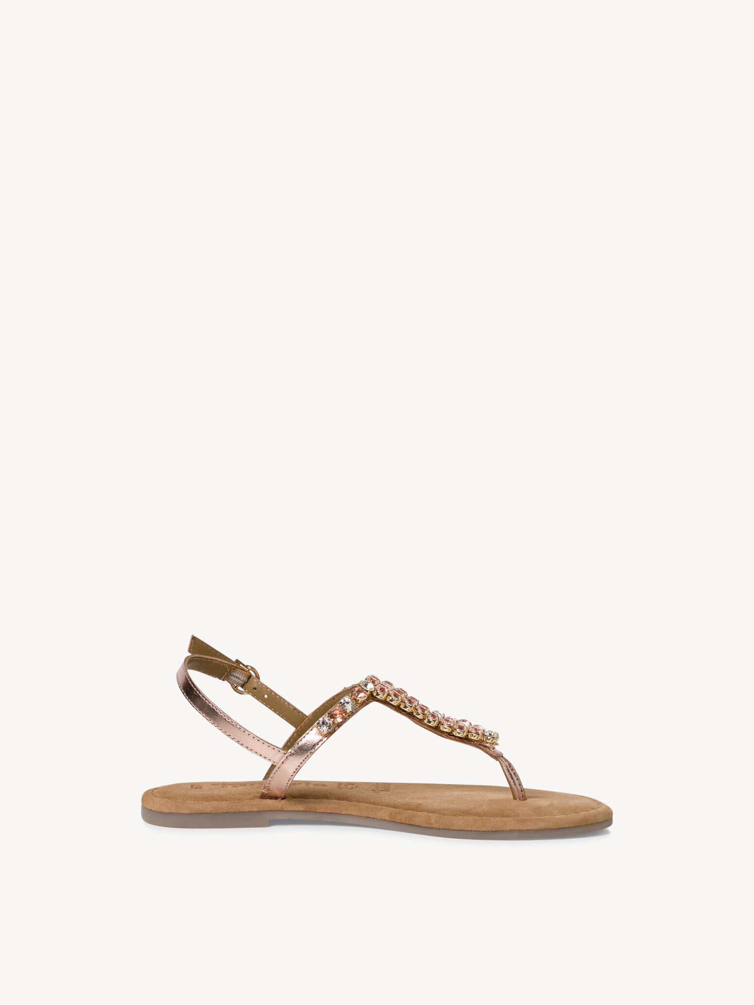 Sandale en cuir - métallique