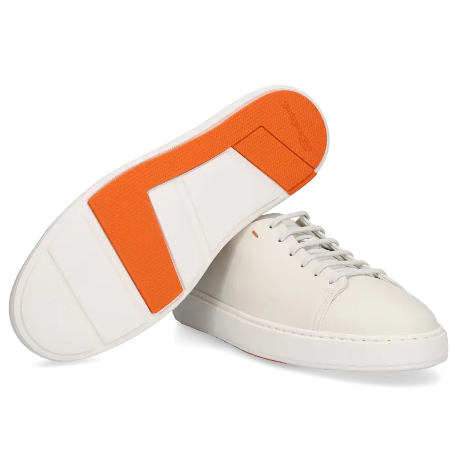 Santoni - Sneaker low 21640 Kalbsleder - weiß