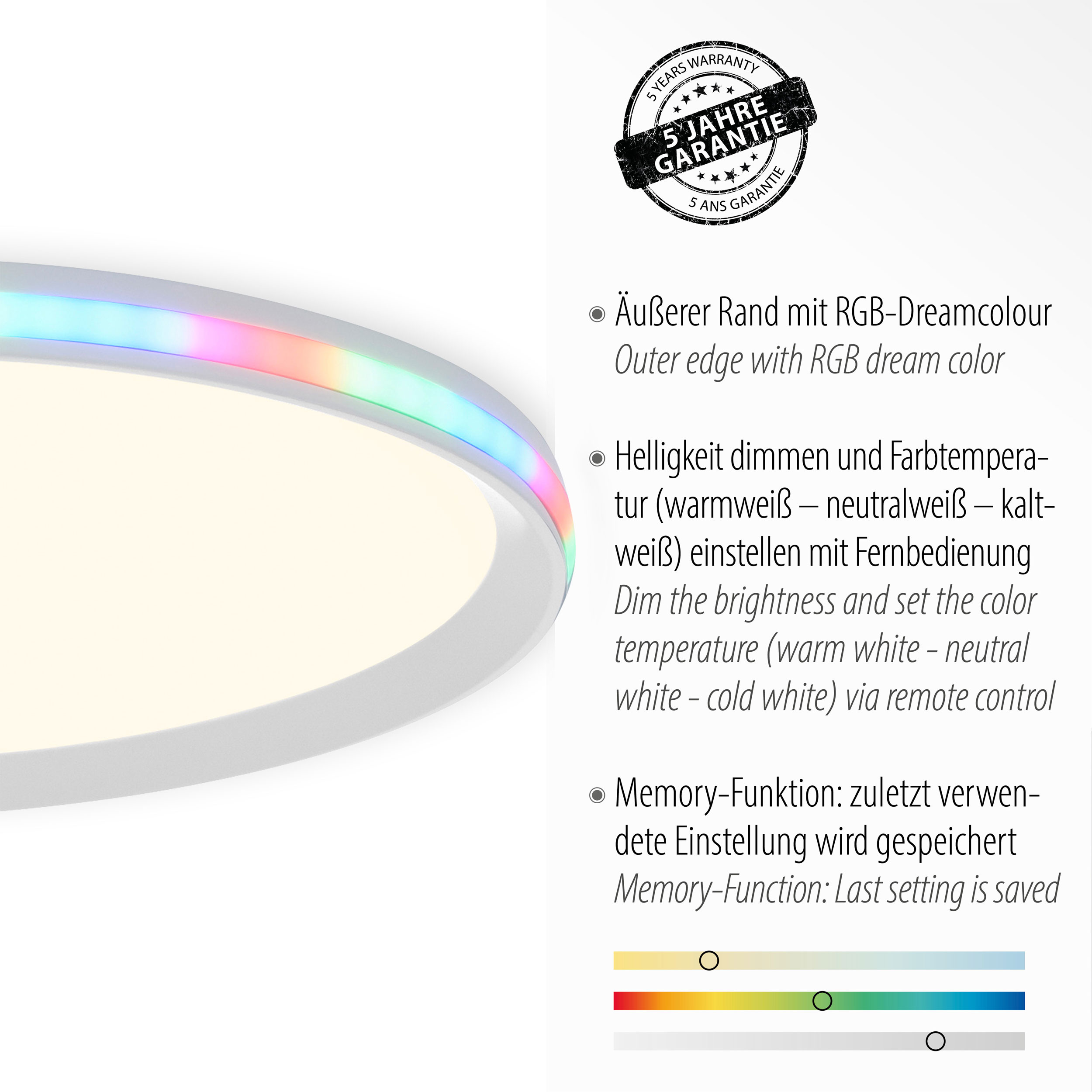 JUST LIGHT.LED-Deckenleuchte 2flg