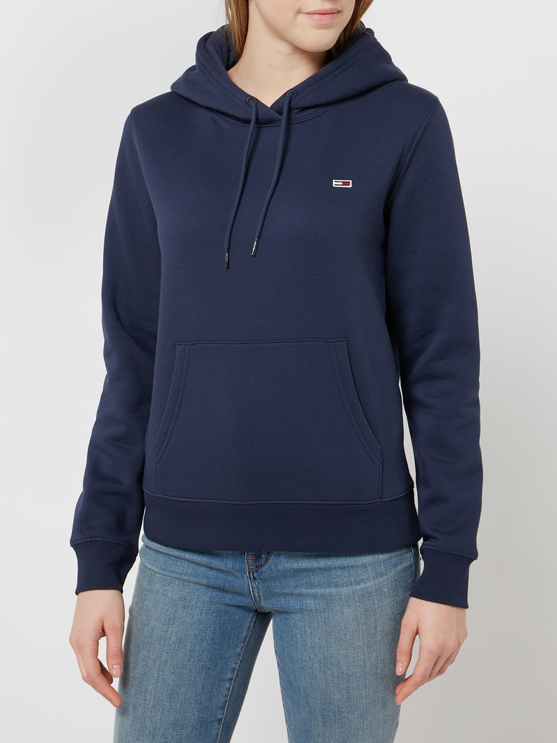 Hoodie aus Baumwollmischung in dunkelblau