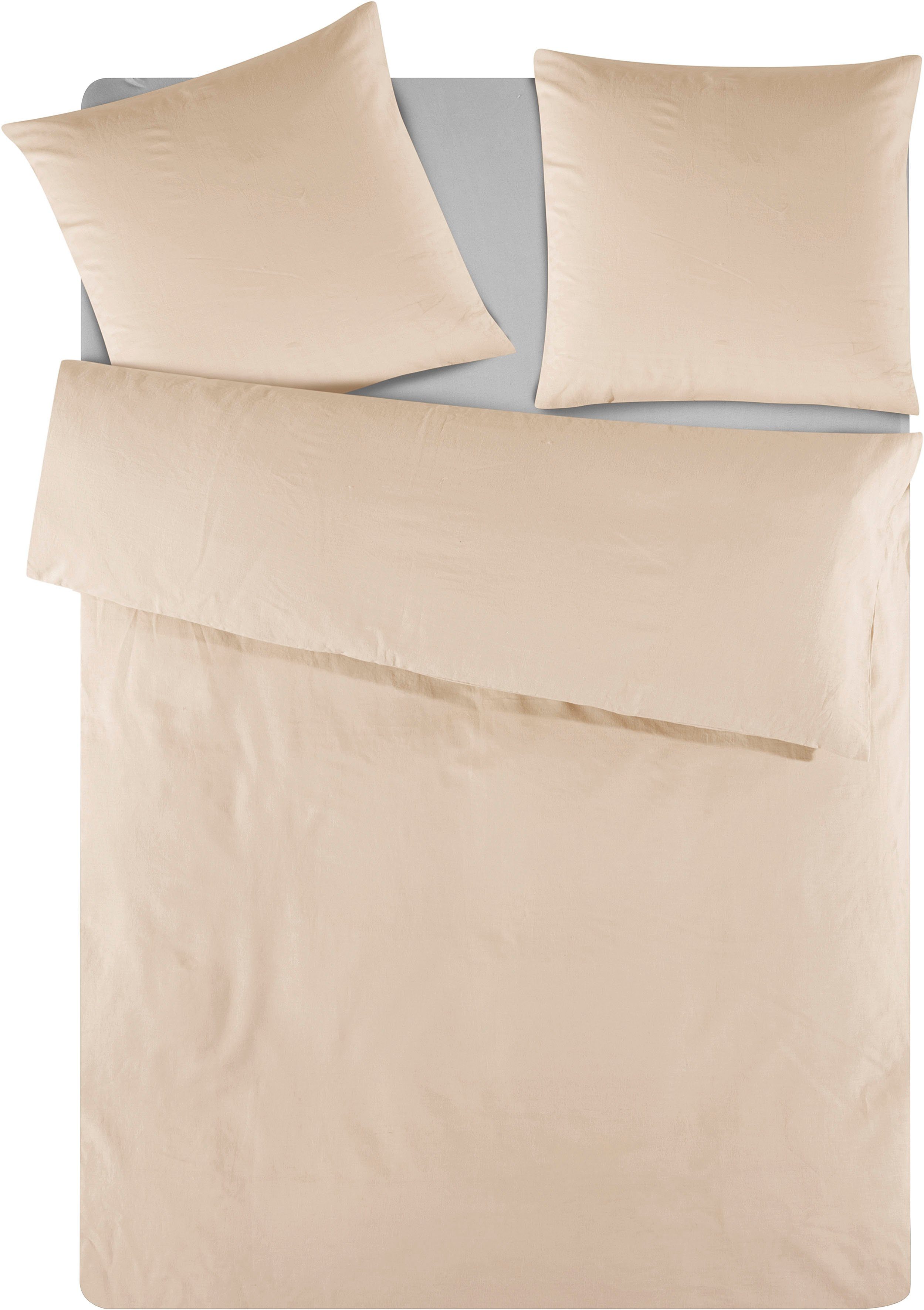 Bettwäsche Malea in Gr. 135x200 oder 155x220 cm, LeGer Home by Lena Gercke, Halbleinen, 2 teilig, Bettwäsche in Halbleinen-Qualität, Bettwäsche mit Knöpfe